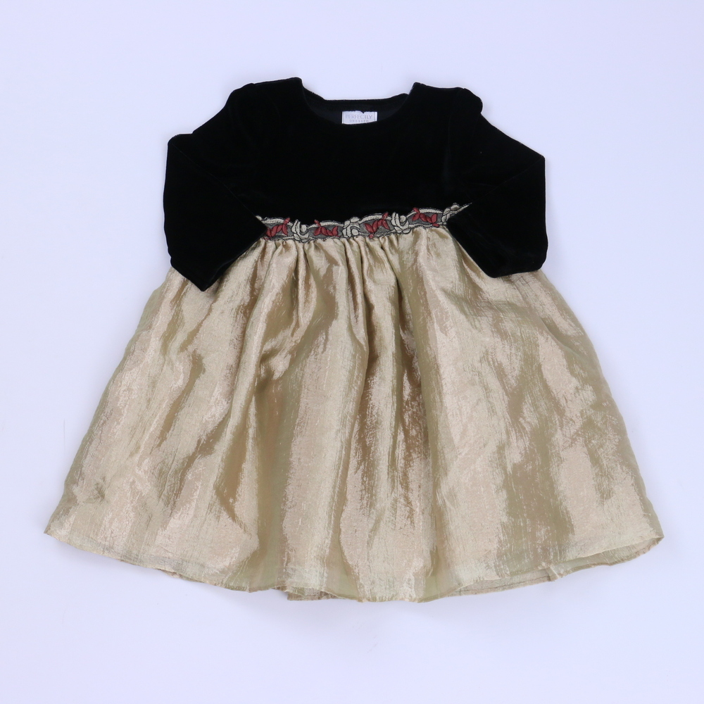Perfectly Dressed Girls Black | Gold Special Occasion Dress size: 12 Months